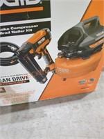 Ridgid 6 Gal Air Compressor & 2 1/8" Brad Nailer