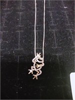 925 silver frog necklace