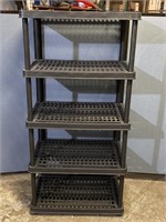 5 Shelf Plastic Shelf Unit 35.5"x24”x72”