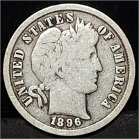 1896 Barber Silver Dime