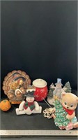 Thanksgiving and Christmas decor, corded items