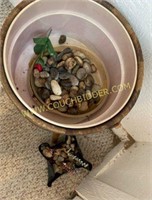 sewing box no lid with rocks
