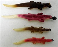 lot of 4 celluloid alligator pencils