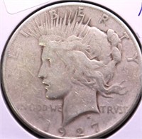 1927 PEACE DOLLAR VG