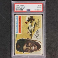 Willie Mays 1956 Topps #130 PSA 2 Baseball Card, v