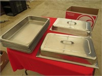 11 stainless pans 2 " /  2 lids