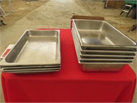 6 stainless pans 4 "  w / 4 lids