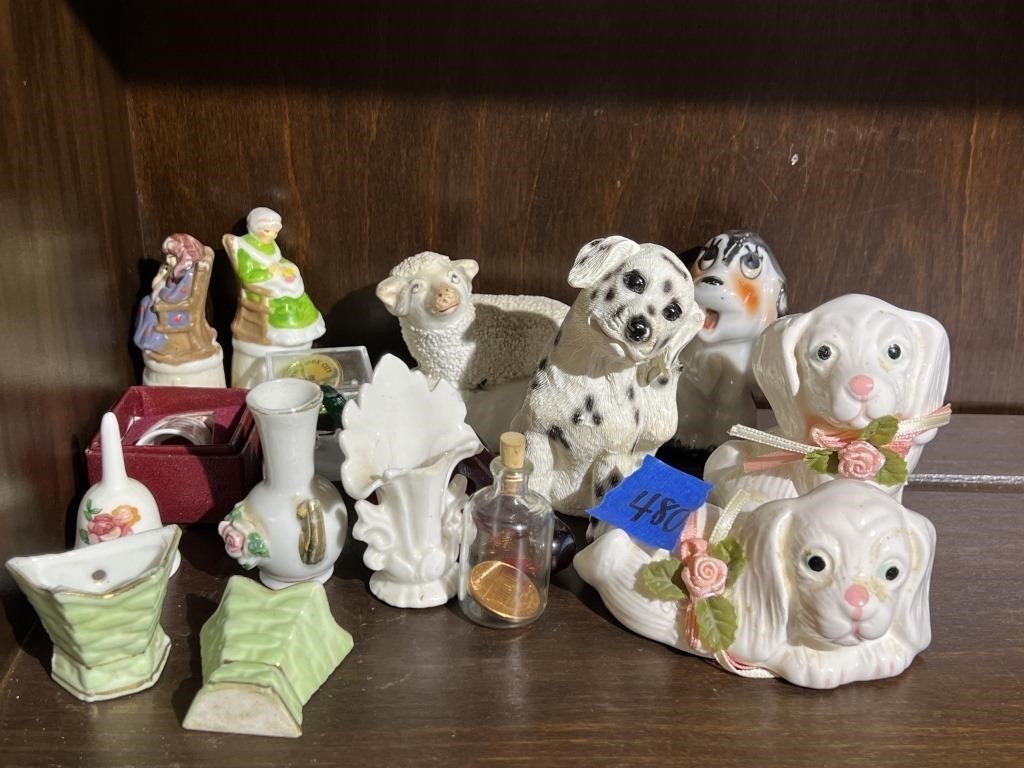Assorted Figurines, Thimbles, Etc