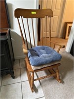 Wooden Rocking Chair, 2 cushions
