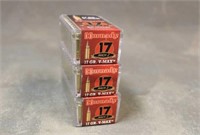 (3) Boxes Hornady .17 Mach II 17GR V-Max Ammo