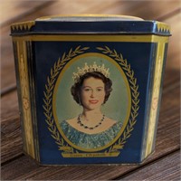 Queen Elizabeth II Coronation Tin Grey Dunn