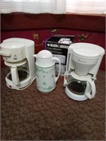 3 Coffee Makers and Thermos