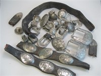 Assorted Nickel Silver Parade Horse Bridal Pieces