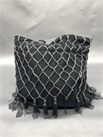 Anne Klein Black Tote / Hand Bag w / Tassles