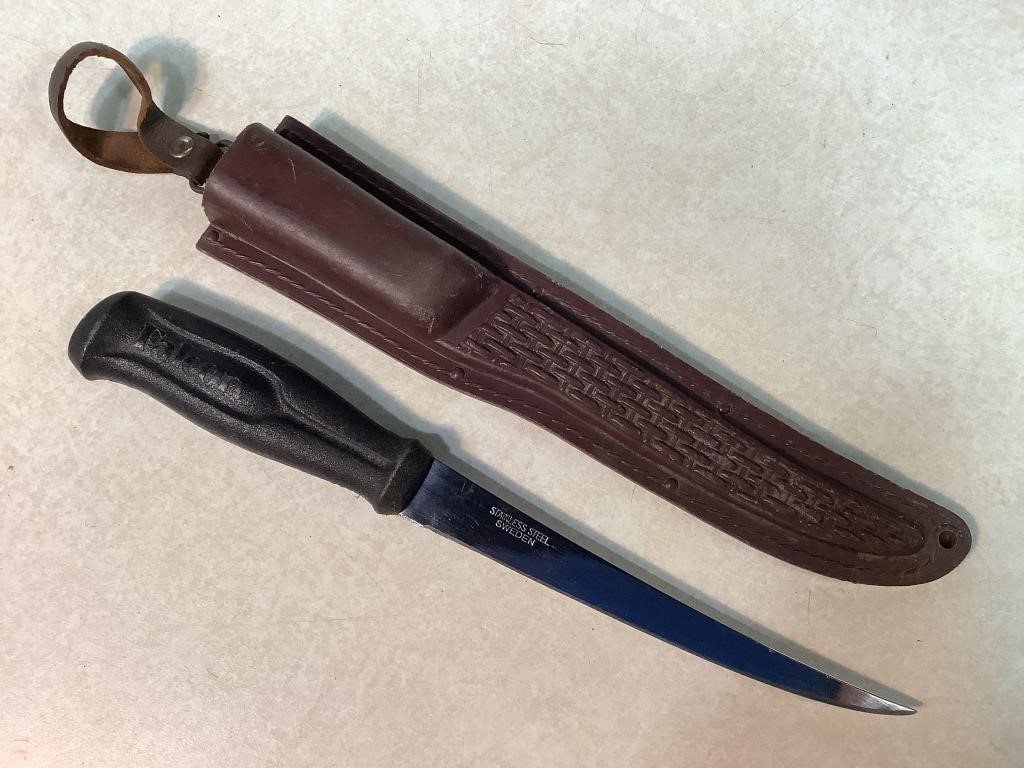 Fillet Knife W/Sheath, Falcon of Sweden, 10.5in