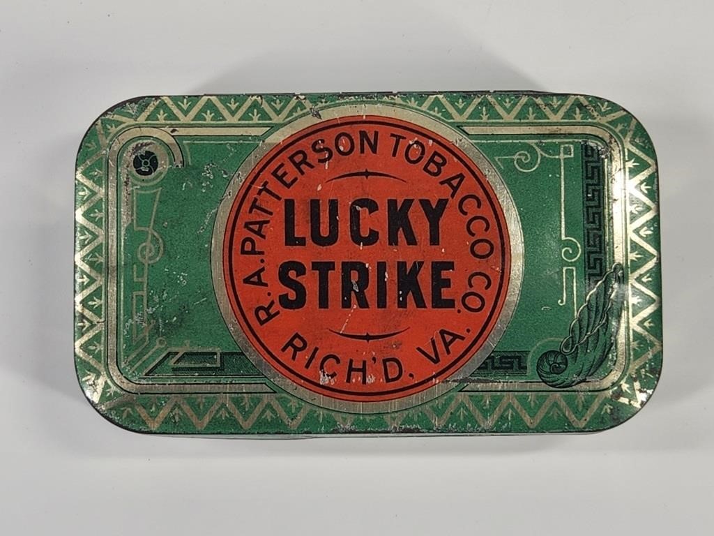 R.A. PATTERSON LUCKY STRIKE TOBACCO TIN