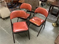 Metal Folding Chairs with Vinyl Seats (3)