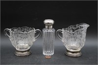 4 Pcs. Sterling Creamer, Sugar Bowl & Jar 435g