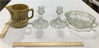 Decor Lot w/ candle holders