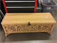 Wicker Storage Bench - approx. 4 ft long