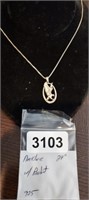 STERLING SILVER NECKLACE WITH EAGLE PENDANT 24"
