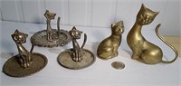 Cat Decor Lot Incl. Brass