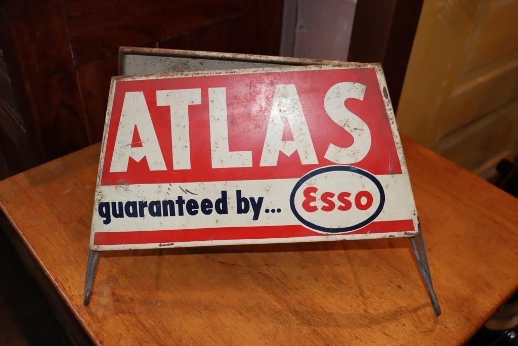 Atlas guaranteed by ESSO tire display stand