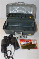 *Plano Tackle Box, Fishing Supplies & Binoculars