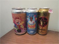beer cans Fergie, rush,