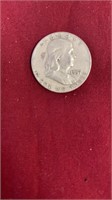 1957 FRANKLIN SILVER HALF DOLLAR