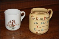 2 small vintage mugs