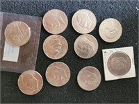 Assorted Eisenhower Dollar Coins