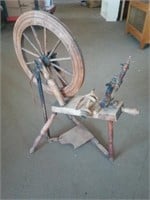 Antique Style Spinning Wheel Measures 35" Height