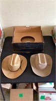 2 Cowboy Hats 
6 and 7/8 size
7 and 1/8 size