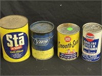 Lot Vintage Fluid Cans, Varcon,  Sta Anti-