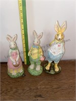 Rabbit Easter figurines