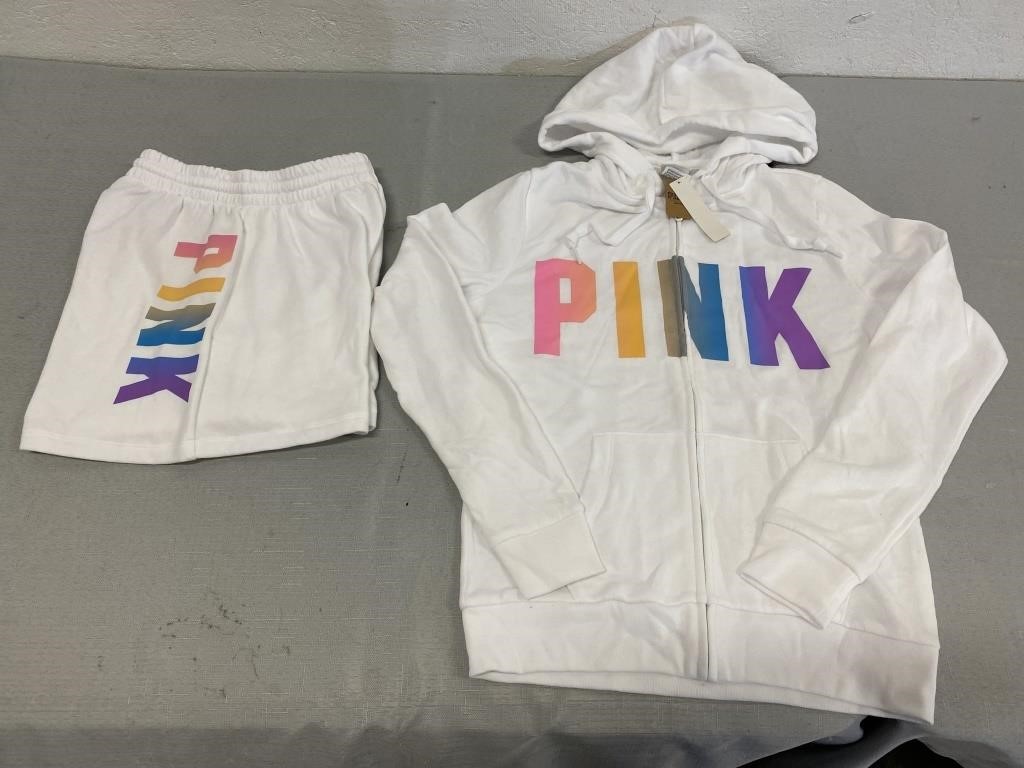 Victoria’s Secret Pink Zip-Up Hoodie & Shorts XS