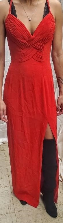 Red Nite-Line Dress