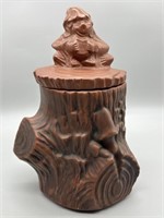 Vintage McCoy Cookie Jar
- Log w/ Figural Top