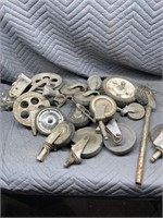 Quantity of miscellaneous caster wheels and