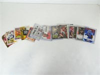 Assorted Football Cards in protectors