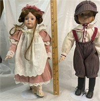 Antique Brother and Sister Dolls
