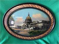 Reverse Painted Picture - US Capital Building