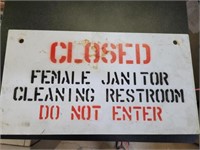 Restroom closed sign