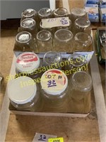 Assorted canning jars, jars with lids