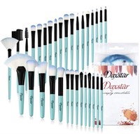 New Blue Makeup Brushes, 32Pcs Essential