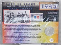 1943 Walking Liberty Half Dollar with 5 Cent