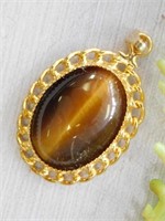 TIGERS EYE PENDANT ROCK STONE LAPIDARY SPECIMEN