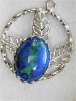 AZURITE MALACHITE STONE PENDANT ROCK STONE LAPIDAR