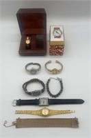 Lot of Ladies Costume Jewelry, Watches & Bracelets